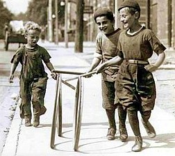 Pushing a hoop
